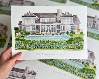 The Summer I Turned Pretty A4 Watercolour Digital Print | Cousins Beach House