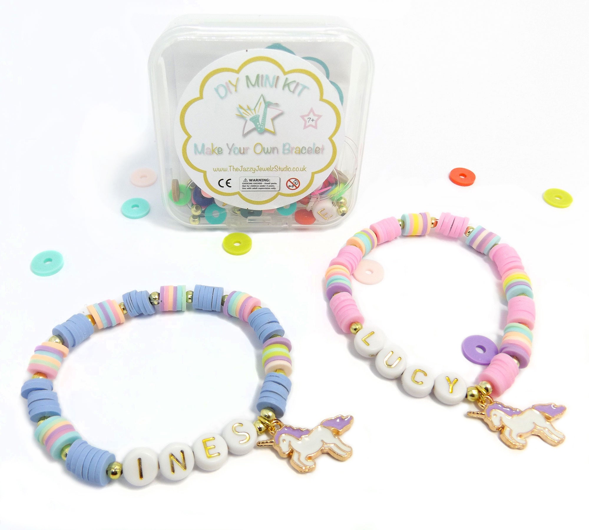 Personalised Unicorn Bracelet Kit in a Choice of Six Pastel Etsy UK