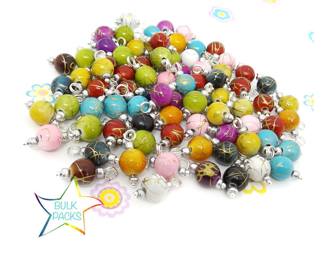 BULK 8mm Draw-bench Acrylic Charms in Mixed Color Pack - Etsy