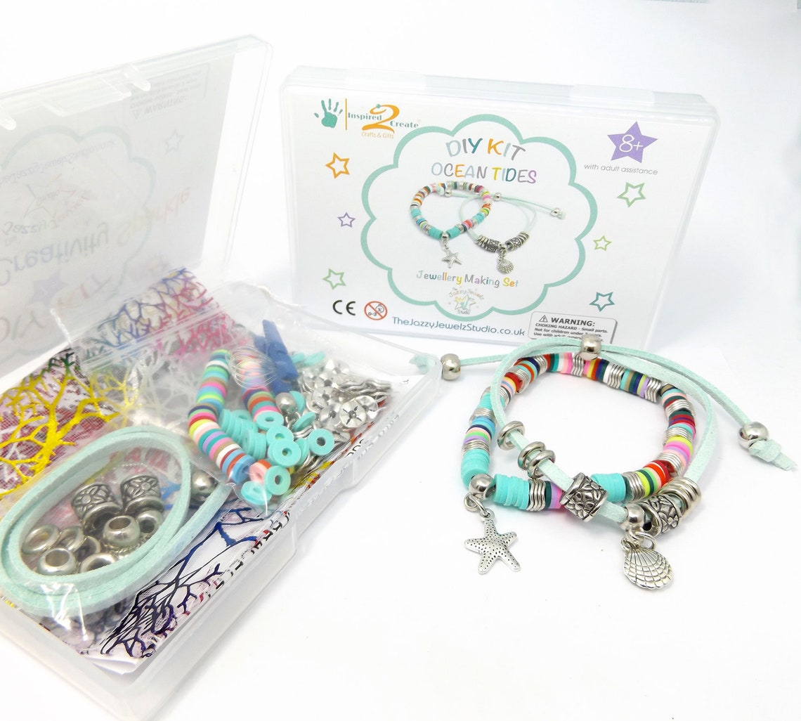 DIY Kit Make Your Own Bracelets Set of 2 Stacking Bracelets Etsy UK