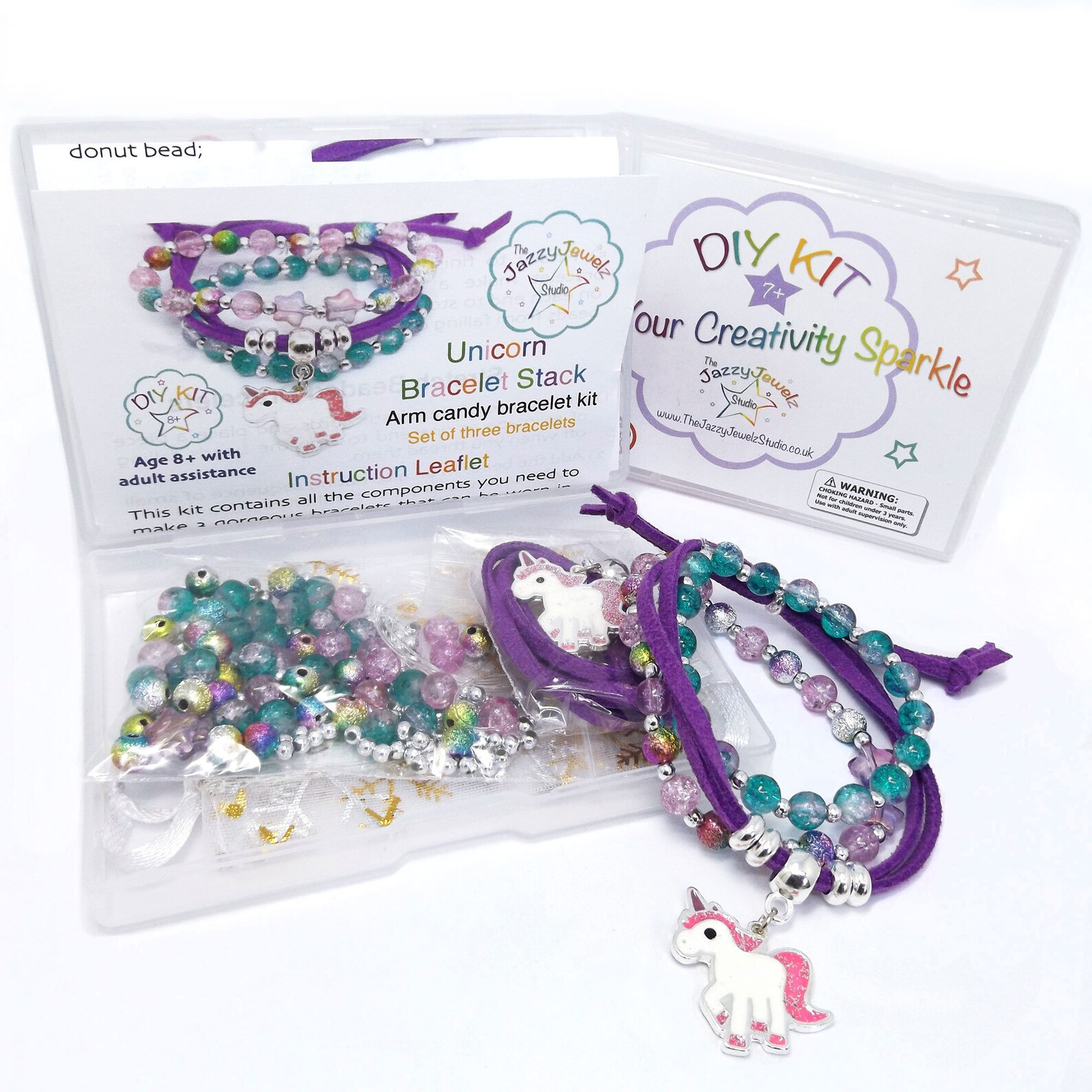 Unicorn Bracelet Kit Set of 3 stacking bracelets to make & Etsy