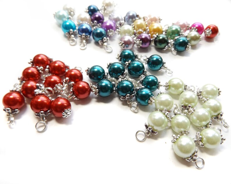 Prewired Pearl Charms for DIY Jewelry in a Choice of Colours Etsy UK