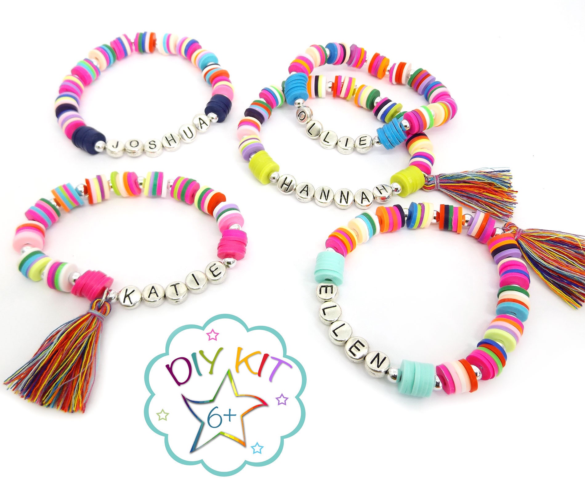 Make Your Own Bracelet Name Bracelet Kit DIY Bracelet Kit Beaded