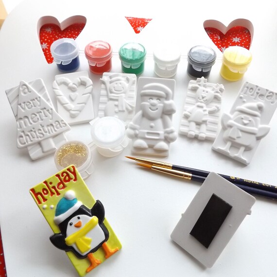 Download Paint Your Own Fridge Magnets Xmas Craft Kit Diy Christmas Themed Fridge Magnets Kids Craft Kit Penguin Snowman Santa Xmas Gift Uk By The Jazzy Jewelz Studio Catch My Party PSD Mockup Templates