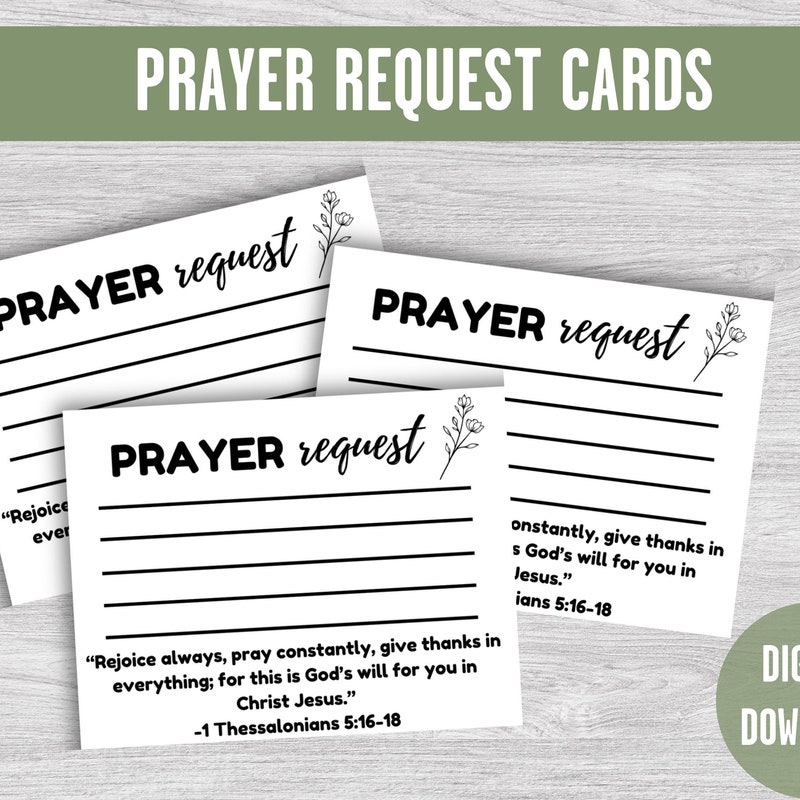 Prayer Request Cards Etsy