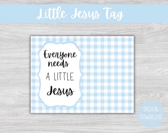 Little Jesus Toy Tag Printable, Church Gift (PDF)