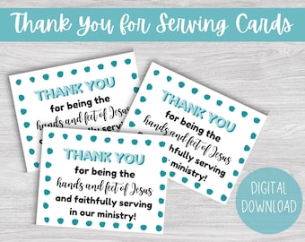Blue Church Volunteer Thank You Cards (PDF File)