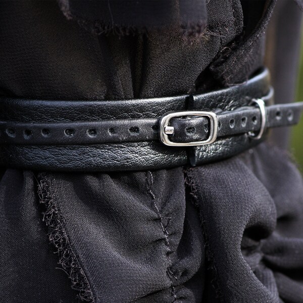 SD13/17 Black Leather Belt [For Dolls]