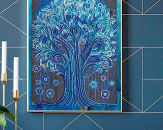 Weiniuniu Kit Punto Croce Albero Della Vita 11CT - 40x50 Cm, Set Completo Per Adulti E Principianti Con Tela Prestampata, Fili, Aghi E Accessori