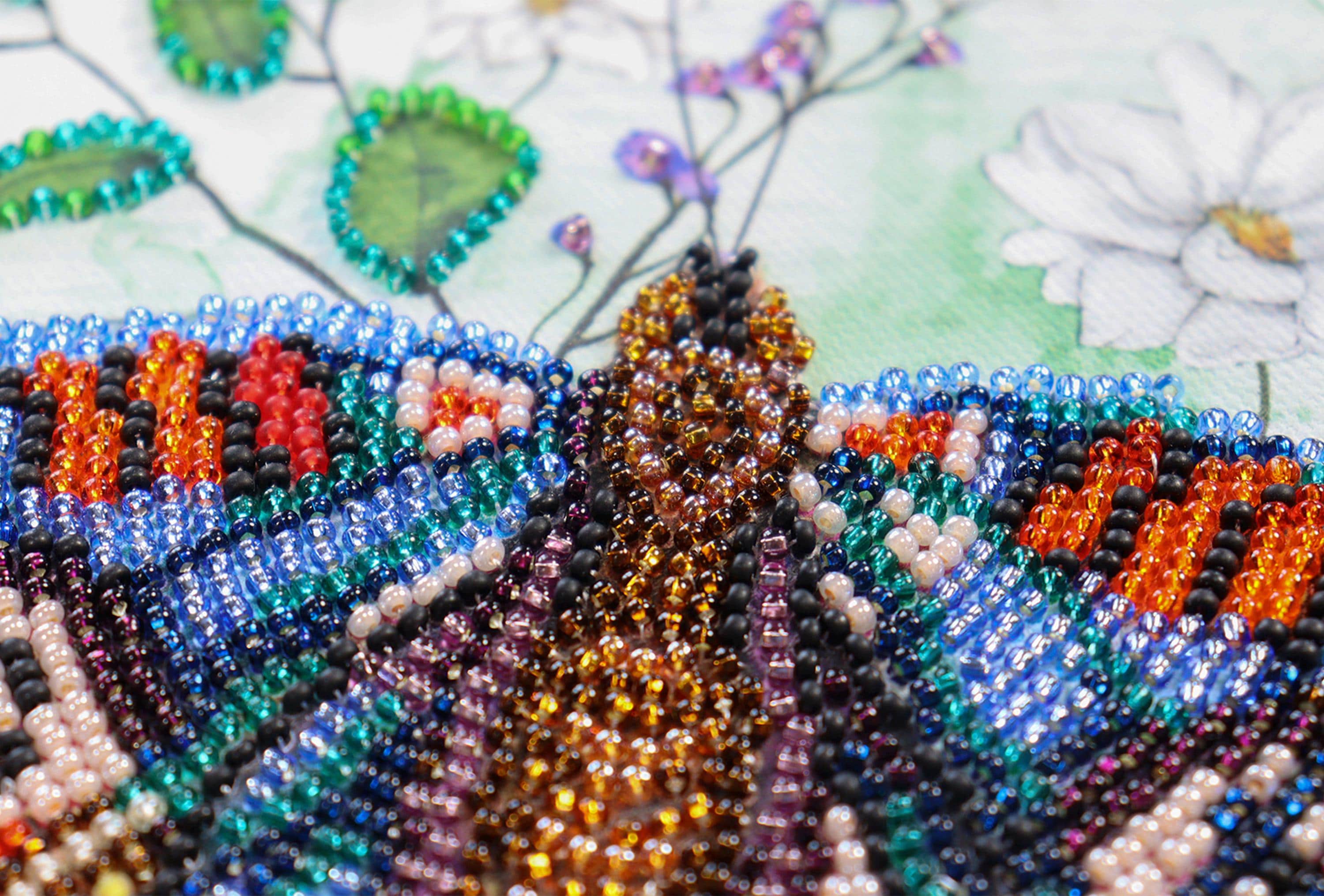 Bead Embroidery Kit Colorful Butterfly, Insect Embroidery, DIY Beaded ...
