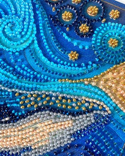 ビーズ刺繍キット「深海の壮大さ」、クジラの刺繍、ビーズ刺繍のゴッホ