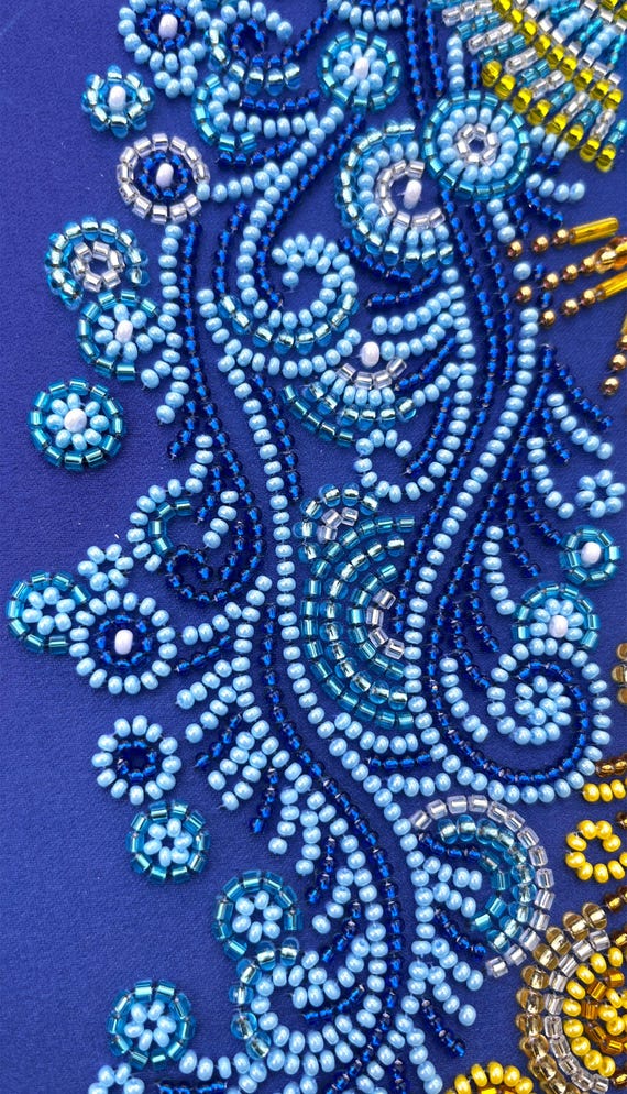 ビーズ刺繍キット 宇宙の鳥、ビーズの月と太陽、鳥の刺繍、天上の