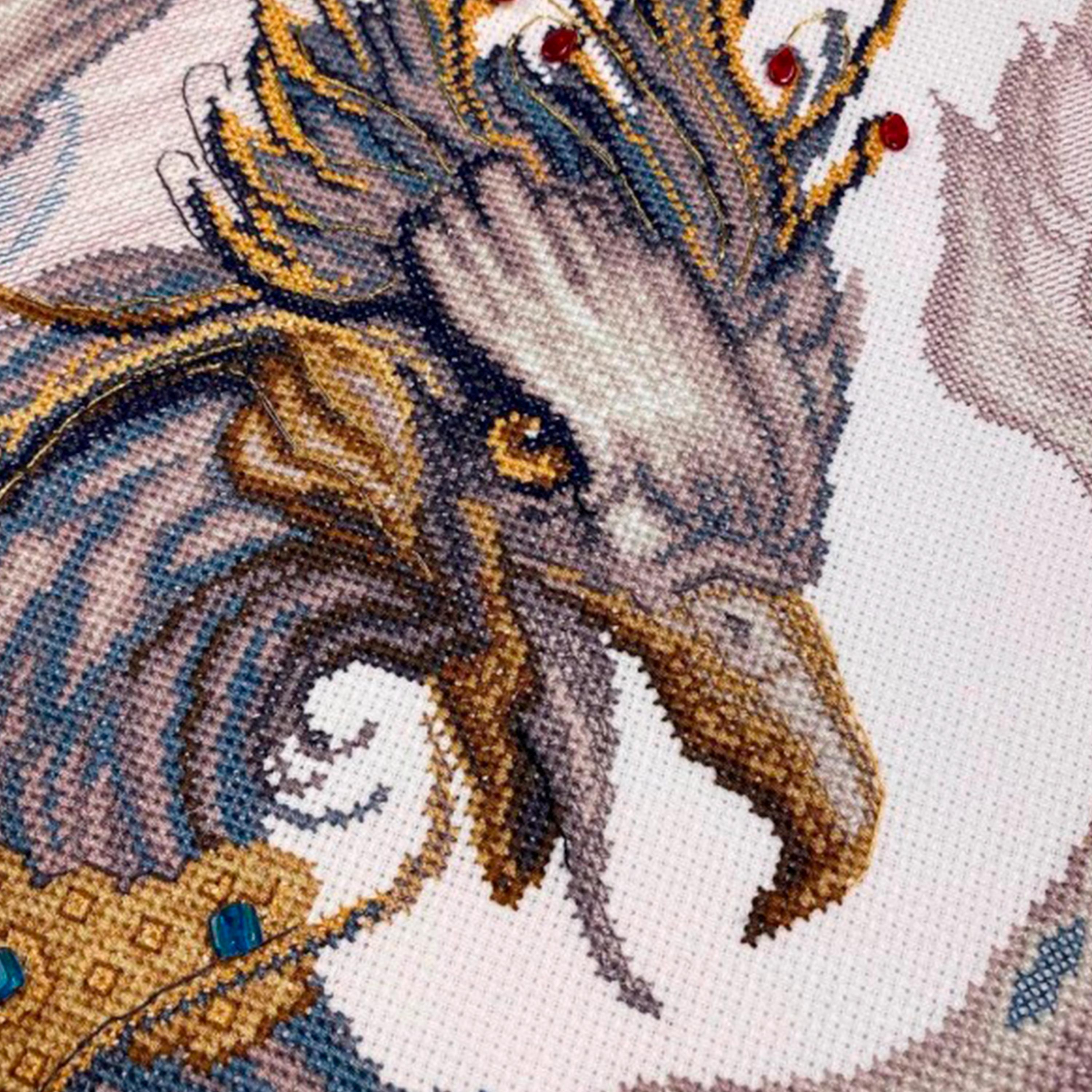 クロスステッチキット 神話のフェニックス、鳥の刺繍、カラフルな壁