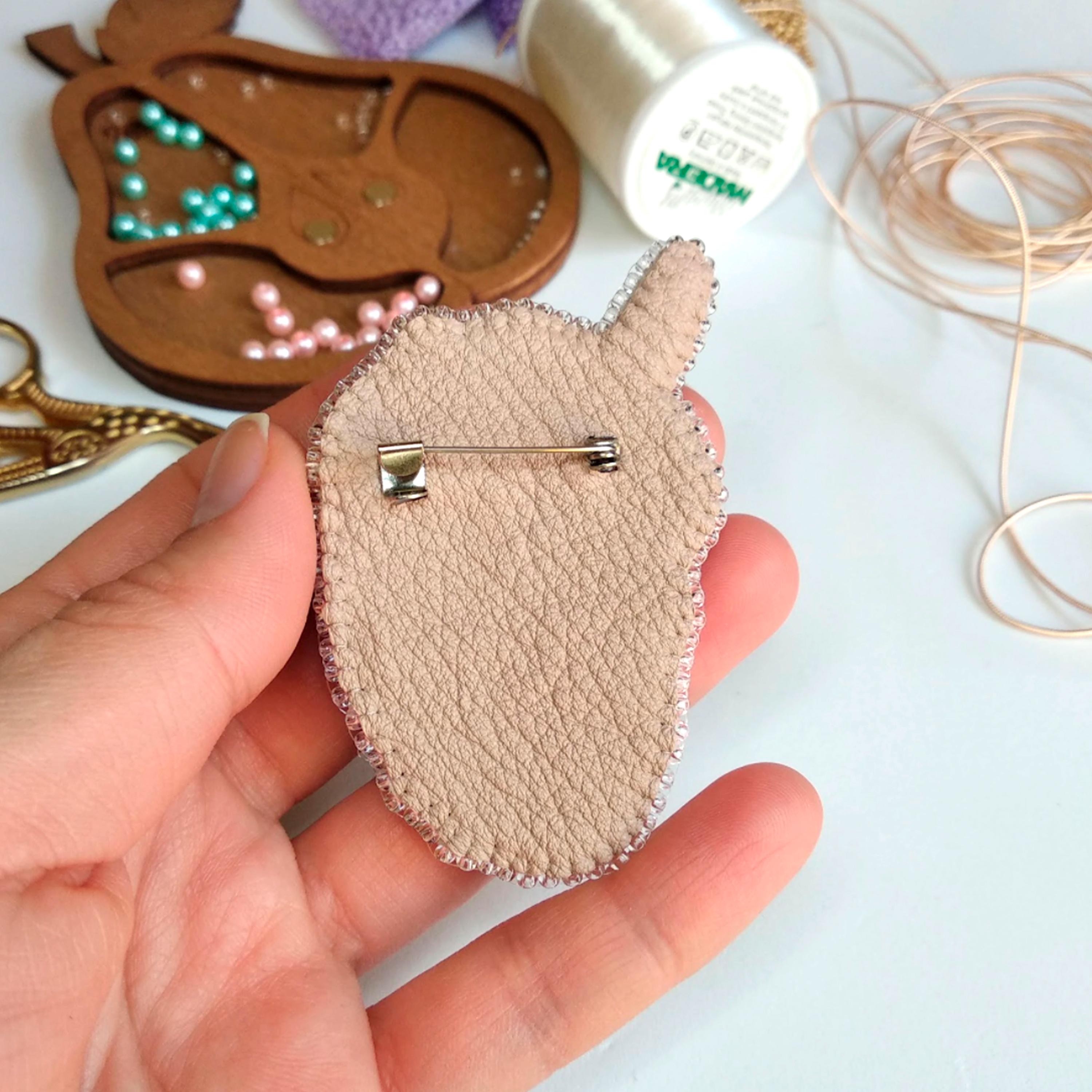 ビーズ刺繍キット ユニコーンブローチ、手作りユニコーンジュエリー