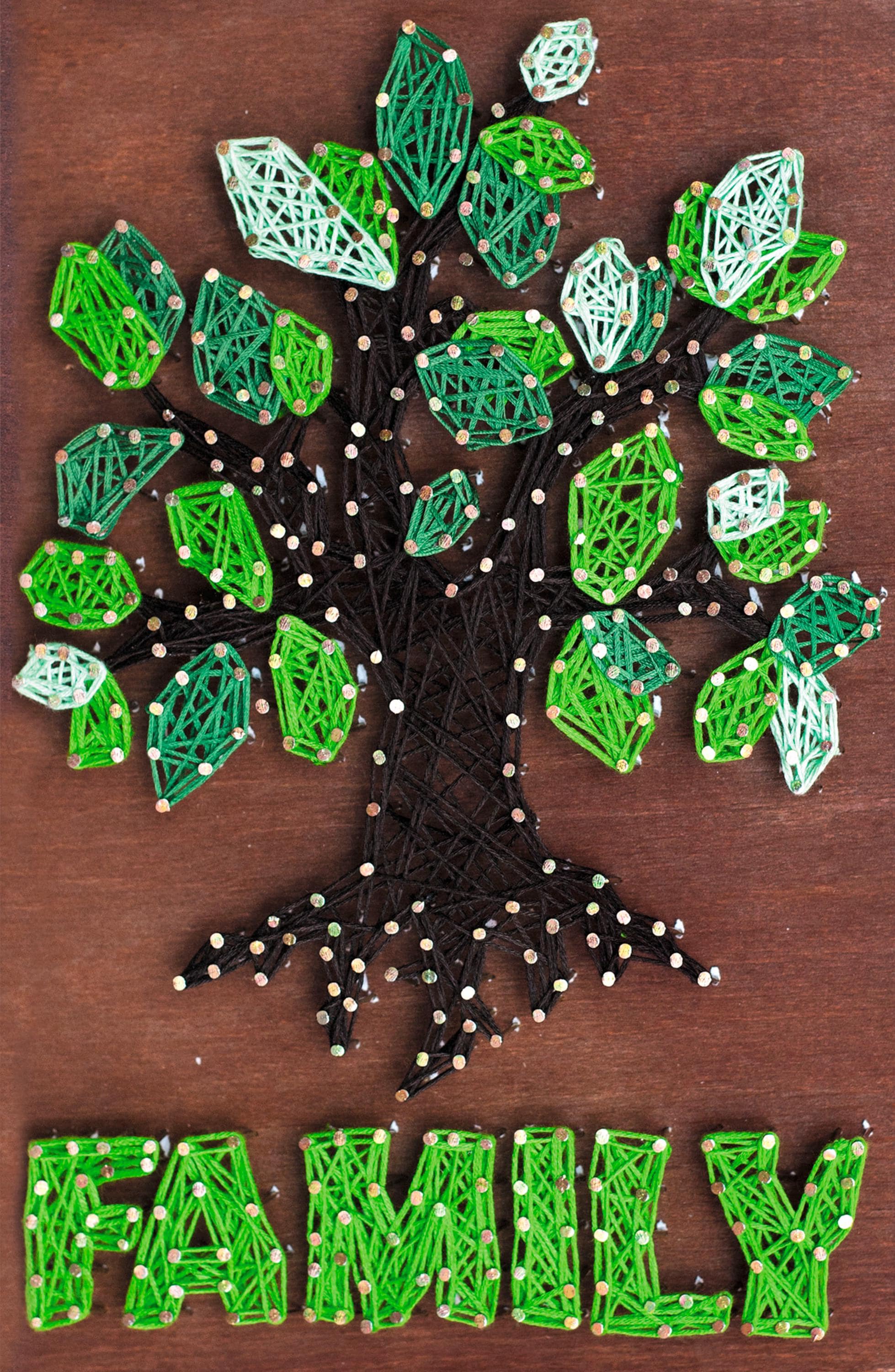 String Family Craft String Art Kit Family Tree, Wall Decor, Needlepoint Kit, DIY Craft Kit ...