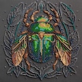Bead Embroidery Kit Emerald Beetle, Insect Embroidery, DIY Beaded Bug product logo