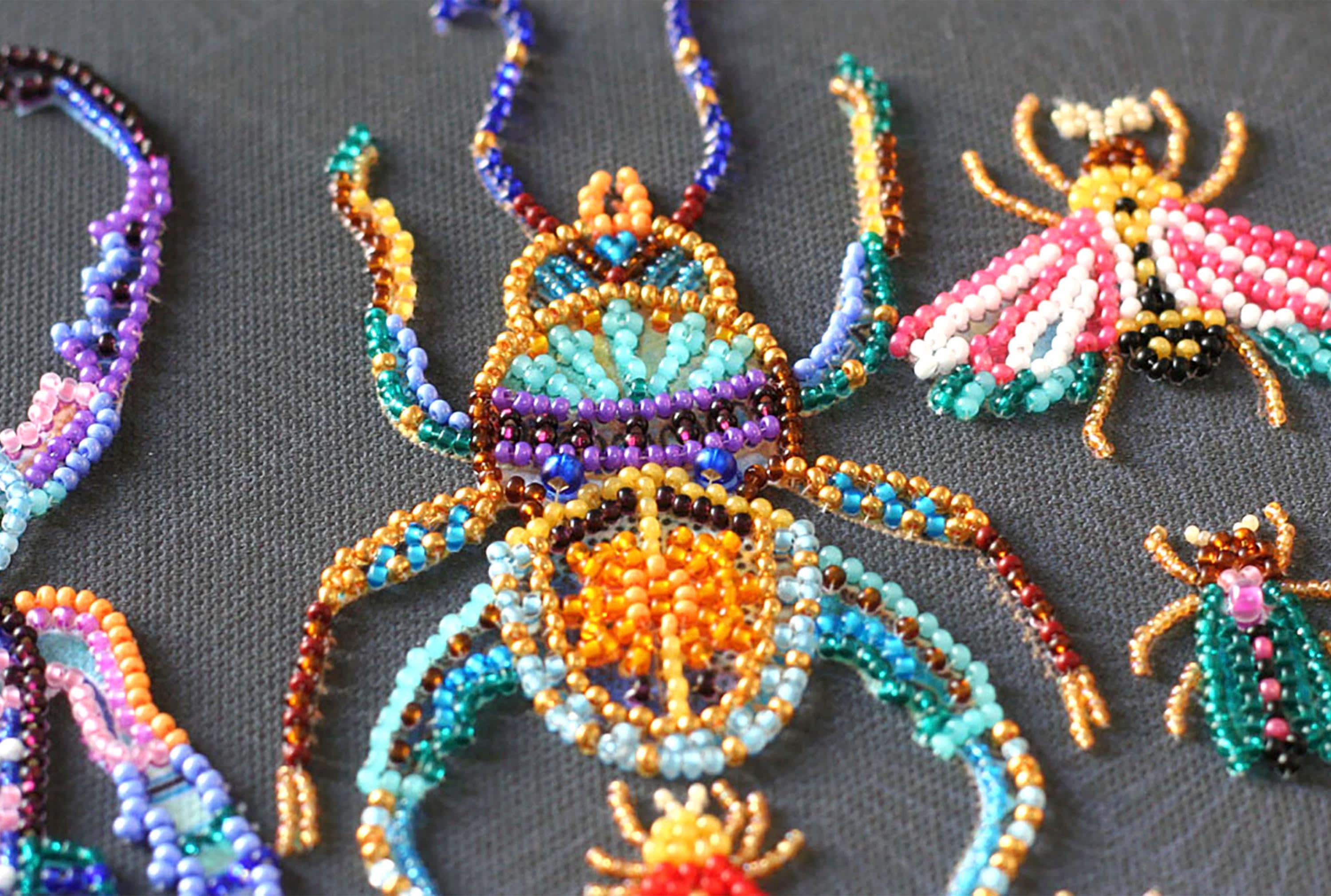 Bead Embroidery Kit Beetles Collection, Insects Embroidery, Beaded ...