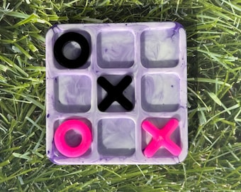 Customizable Handmade Resin Tic - Tac - Toe Game