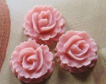 10 pcs 15mm Lovely Ruffled Rose Cabochon (CA810-C8)