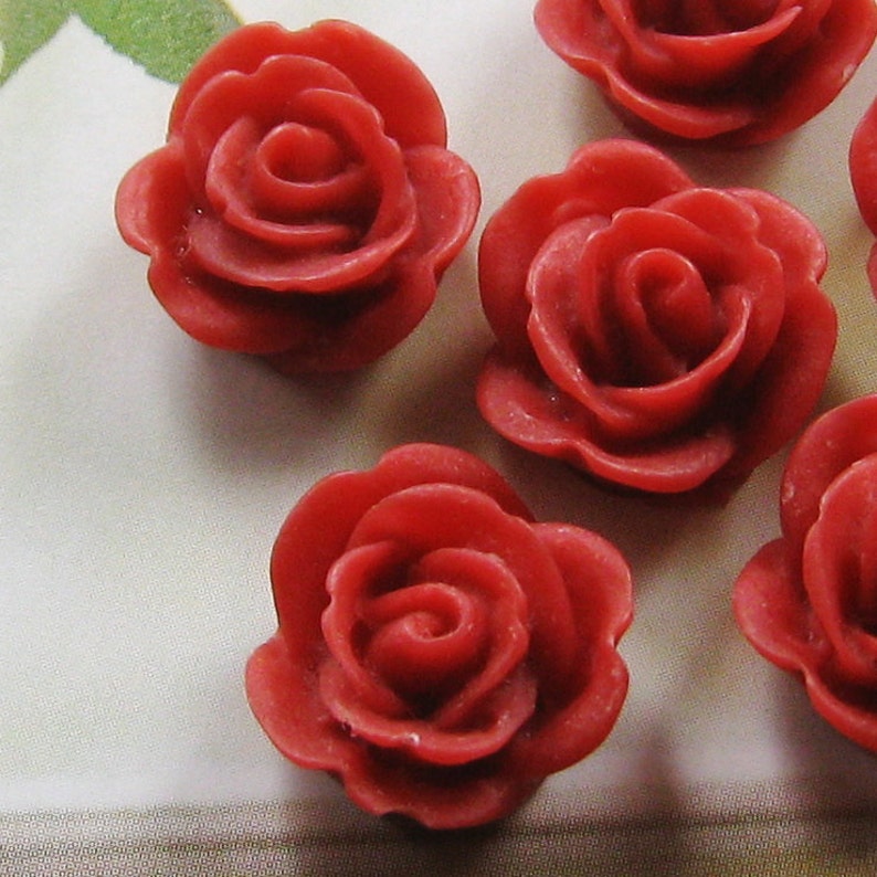 6 pcs 13mm Rose cabochon CA836-C