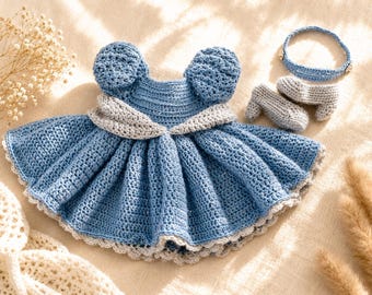 crochet cinderella dress Cinderelladress I made : r/crochet