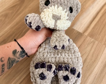 Handmade Crochet Otter Plush | Soft Stuffed Sea Otter | Amigurumi Plush Toy | Baby Shower Gift | Nursery Decor | Ocean Animal