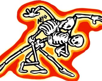 Dancing Skeletons Sticker