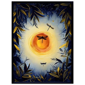 Gelassene Libelle Art Print - Fine Art Poster - Lebendige Farben & umweltfreundliches Dekor