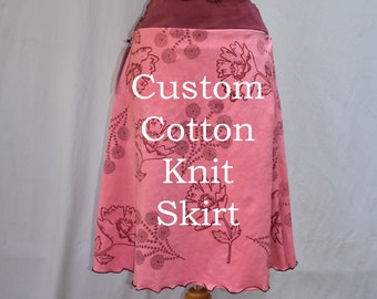 Custom Cotton Knit Skirt