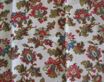 Antique Cotton Fabric French Sample Scheurer-Rott 1800&#39;s LOVELY
