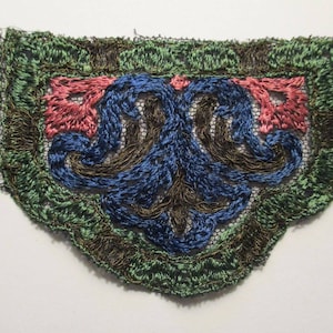 Antique Applique Net Art Deco Metallic Trim