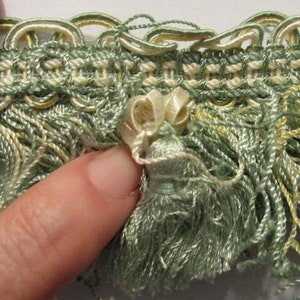 Antique Silk Trim Fringe French Metallic Rococo