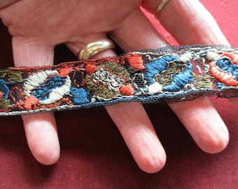 Antique Trim Art Deco Rayon Metallic Net Lace Beautiful