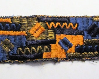 Antique Trim Metallic Ribbon Art Deco Rayon Stunning