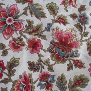 Antique Cotton Fabric French White 1800&#39;s Art Nouveau QUALITY