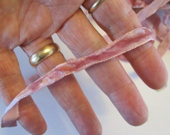Vintage Ribbon Velvet Trim Swiss Pink Darling