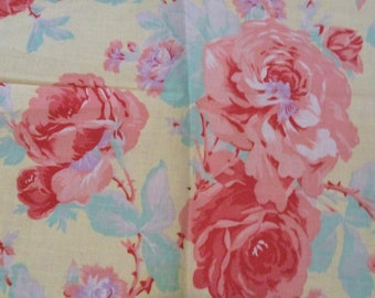 Vintage Cotone Tessuto Rose Darling Shabby Chic Pastelli 38" x 43"