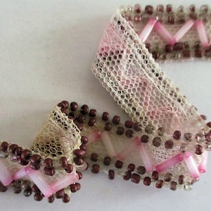 Antique Beaded Trim Art Deco French 1930's Fabulous