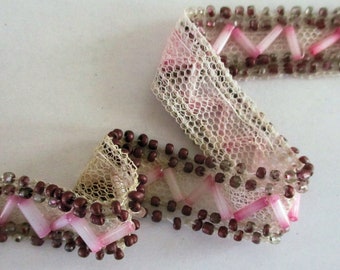 Antique Beaded Trim Art Deco French 1930's Fabulous