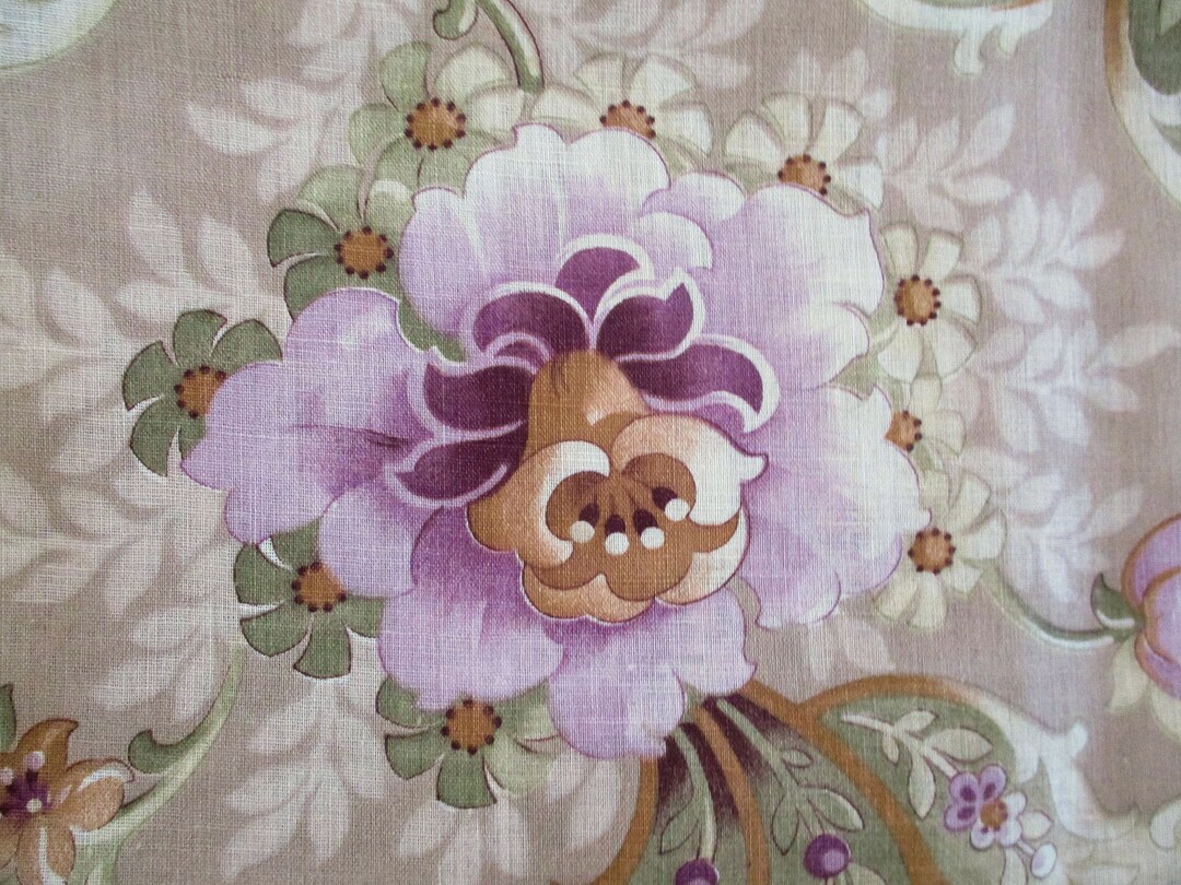 Antique Cotton Fabric French Art Nouveau Crisp Linen Blend Etsy