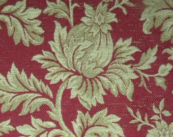 Antique Brocade Fabric French Silk Wool 1800s Arts and Crafts RARE and GORGEOUS