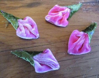 Vintage Rosebud Millinery Flower 1950s Darling QUALITY