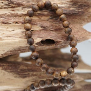 7mm Oud/Agarwood Single-Strand Bracelet – Natural Sinking Aloeswood Beads 海南沉香
