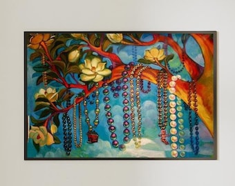 Signed Post Mardi Gras Magnolia Print
