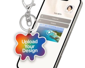 Portachiavi NFC personalizzato – Biglietto da visita digitale intelligente per Instagram, social media – Meglio del codice QR – Regalo per piccole imprese – Pre-programmato