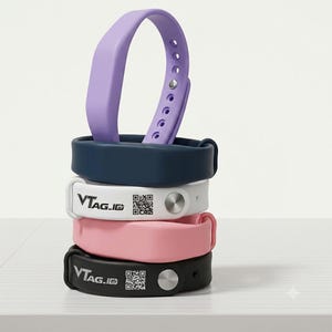 NFC-polsband VTAG.ID Smart Digital Business Card-armband, Tap to Share-contactgegevens, sociale media en links, gratis profielbouwer