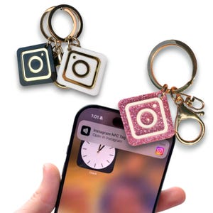 Llavero con tarjeta de presentación NFC digital personalizada: etiqueta inteligente para Instagram, redes sociales, compartir contactos y pagos – VALARTS preprogramado