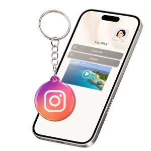 Portachiavi o biglietto NFC personalizzato: biglietto da visita digitale per condividere istantaneamente contatti, Instagram, social media, creatori e titolari di attività