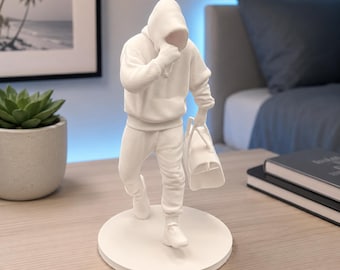 Minimalistische Hustling Skulptur - 3D Gedruckte Streetwear Urban Art Figur