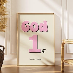 Gift for Christian Women Retro Christian Wall Art Teen Girl Bedroom Decor Bible Art Print Jesus Wall Art Modern Christian Preppy Poster